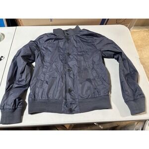 ASPESI I920 GIGI A-2 NYLON DECK BOMBER JACKET NAVY shimmer L